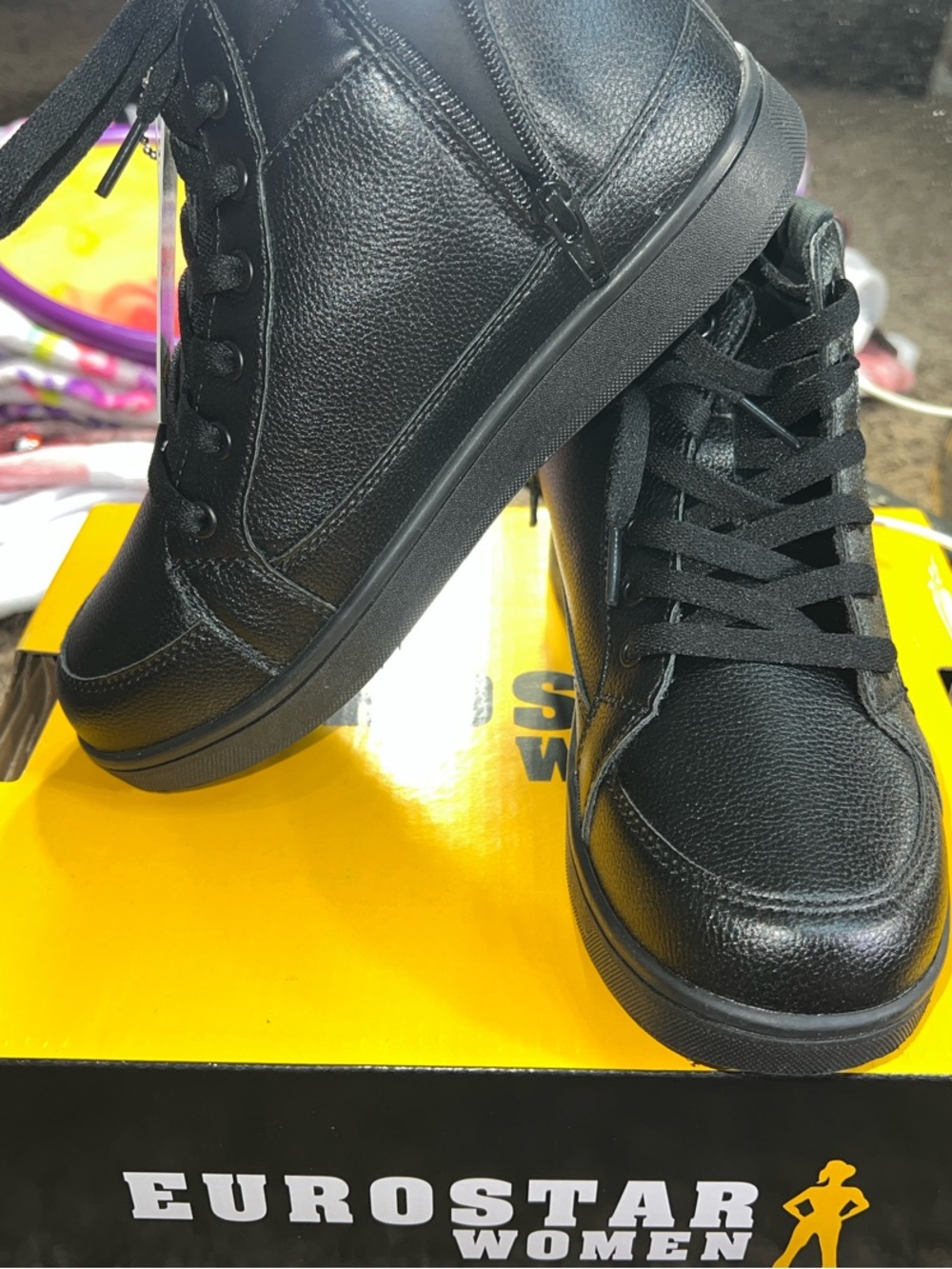 Black Woman High-Top Casual Sneakers